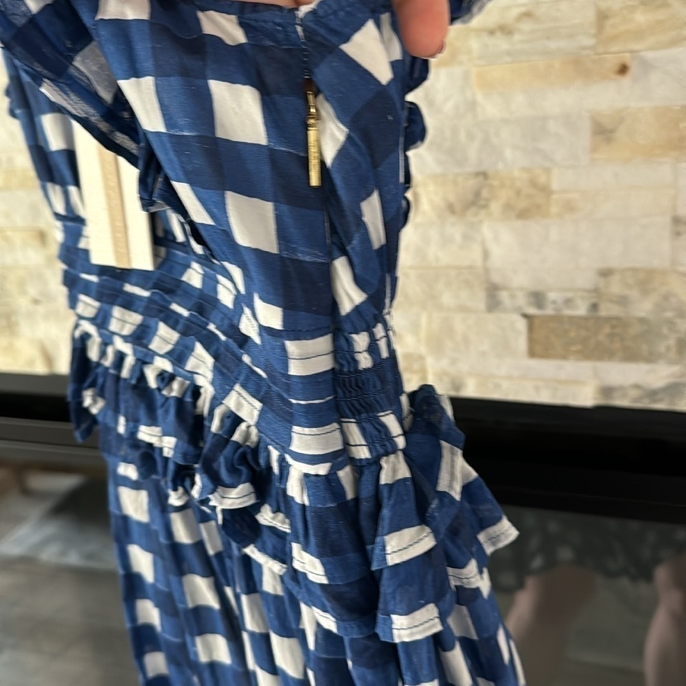 NWT Benny Mini Dress Painterly Gingham Medium - Picture 7 of 8